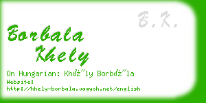 borbala khely business card